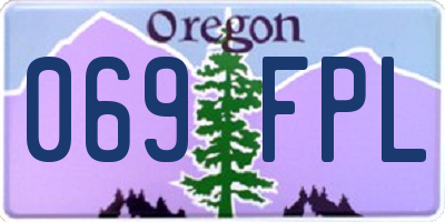 OR license plate 069FPL