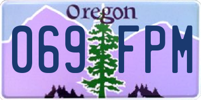 OR license plate 069FPM