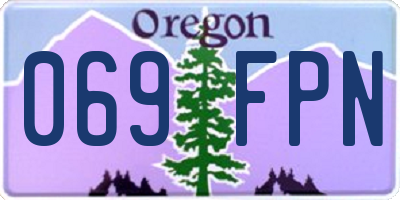 OR license plate 069FPN
