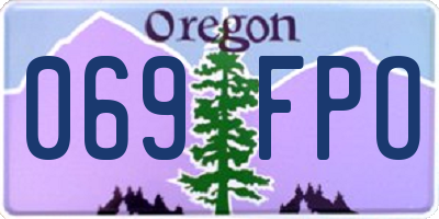 OR license plate 069FPO