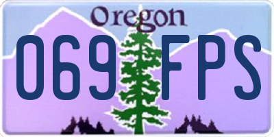 OR license plate 069FPS