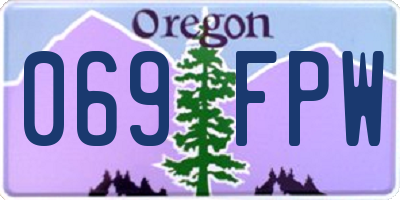 OR license plate 069FPW