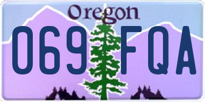 OR license plate 069FQA