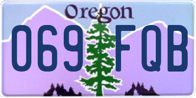 OR license plate 069FQB