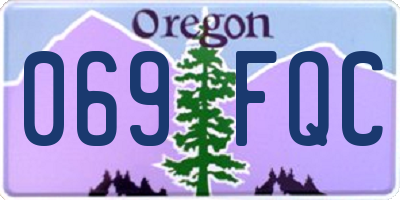 OR license plate 069FQC