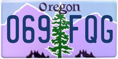 OR license plate 069FQG