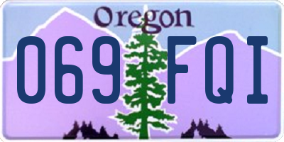 OR license plate 069FQI