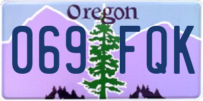 OR license plate 069FQK