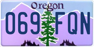 OR license plate 069FQN