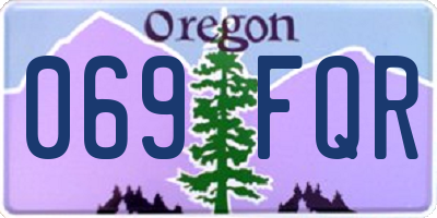 OR license plate 069FQR