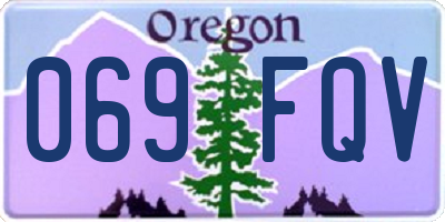 OR license plate 069FQV