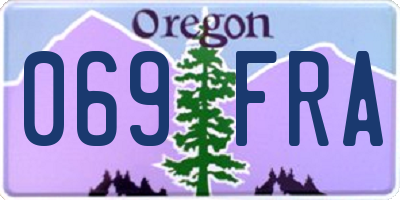OR license plate 069FRA