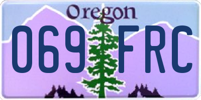OR license plate 069FRC