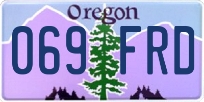 OR license plate 069FRD
