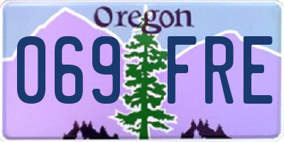 OR license plate 069FRE