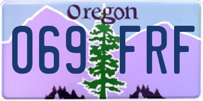 OR license plate 069FRF