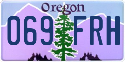 OR license plate 069FRH