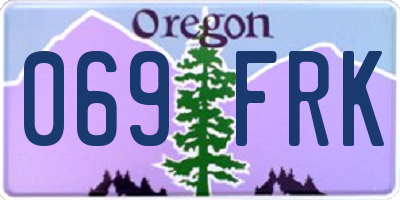 OR license plate 069FRK