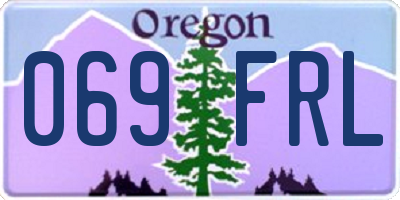 OR license plate 069FRL