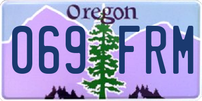 OR license plate 069FRM