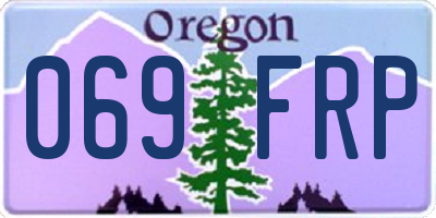 OR license plate 069FRP