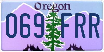 OR license plate 069FRR