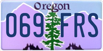 OR license plate 069FRS