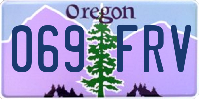 OR license plate 069FRV