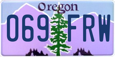 OR license plate 069FRW