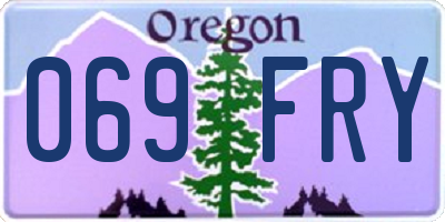 OR license plate 069FRY