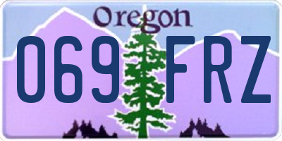 OR license plate 069FRZ