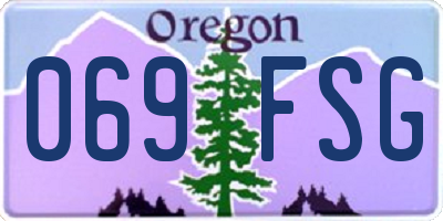 OR license plate 069FSG