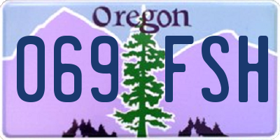 OR license plate 069FSH