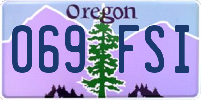 OR license plate 069FSI