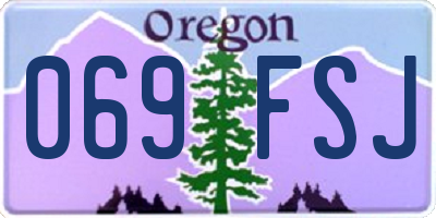 OR license plate 069FSJ