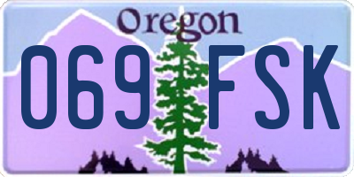 OR license plate 069FSK