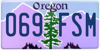 OR license plate 069FSM