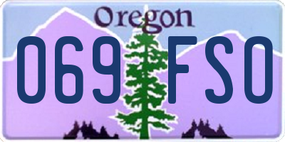 OR license plate 069FSO