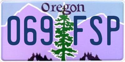 OR license plate 069FSP