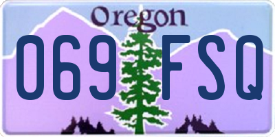OR license plate 069FSQ