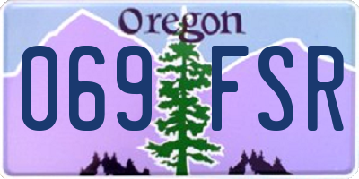 OR license plate 069FSR