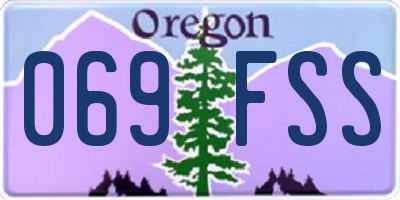 OR license plate 069FSS