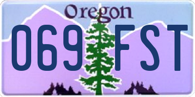 OR license plate 069FST