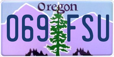 OR license plate 069FSU