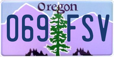 OR license plate 069FSV