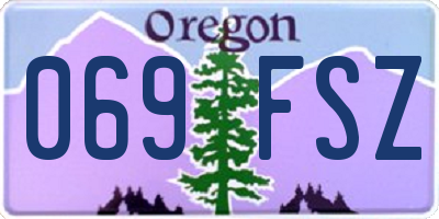 OR license plate 069FSZ