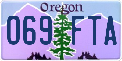 OR license plate 069FTA