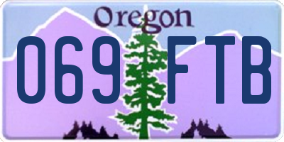 OR license plate 069FTB