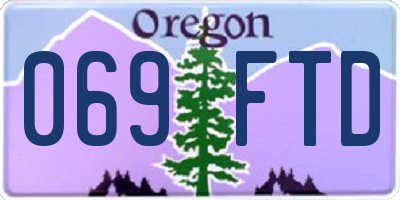 OR license plate 069FTD