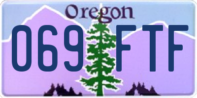 OR license plate 069FTF